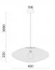 GOLPE Gold 400mm Oval Stainless Steel Pendant Light